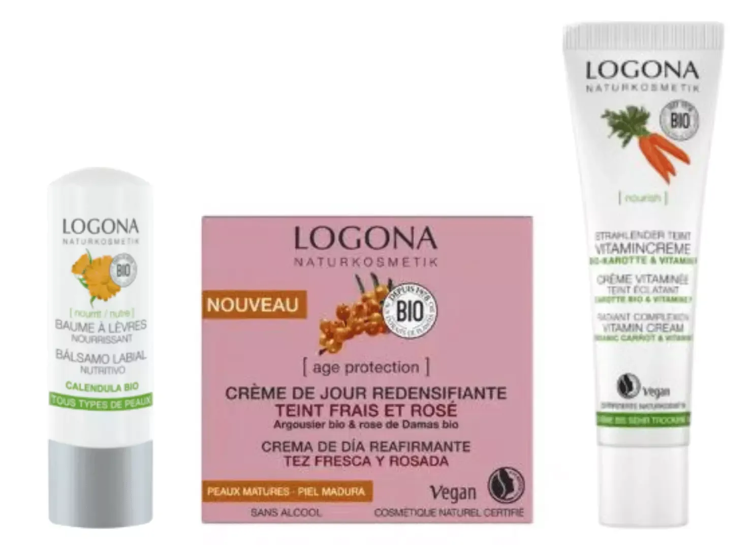 Gamme de produits Logona bio et naturel pour le visage